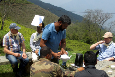  Pictured: Michael Juel, Project Director (second from left); Pushpa Moktan, M&E expert (third from left); Bjørn Jensen, Team Leader (second from right in back)